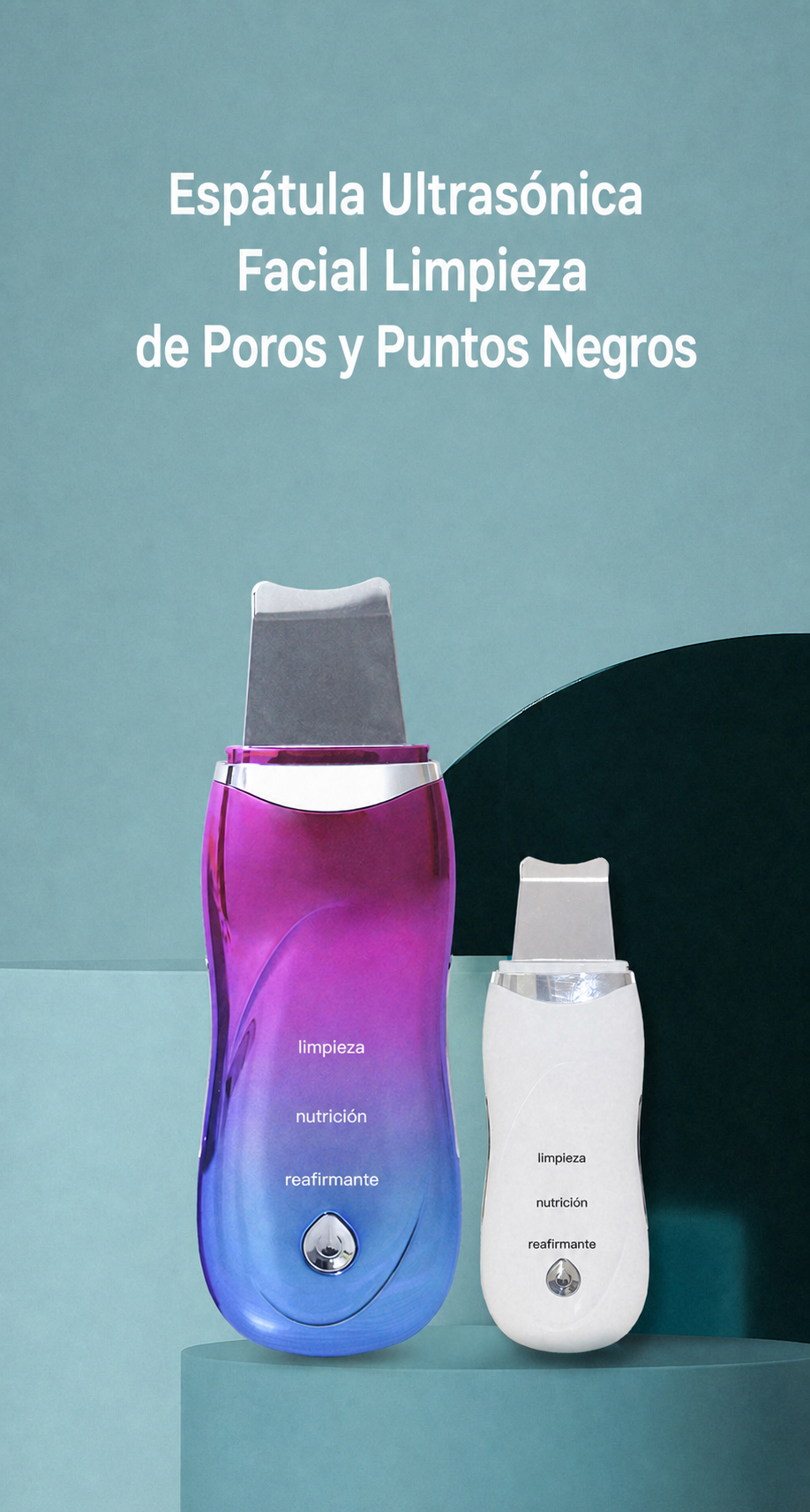 Espatula Ultrasónica Facial para Limpieza de Poros - 9