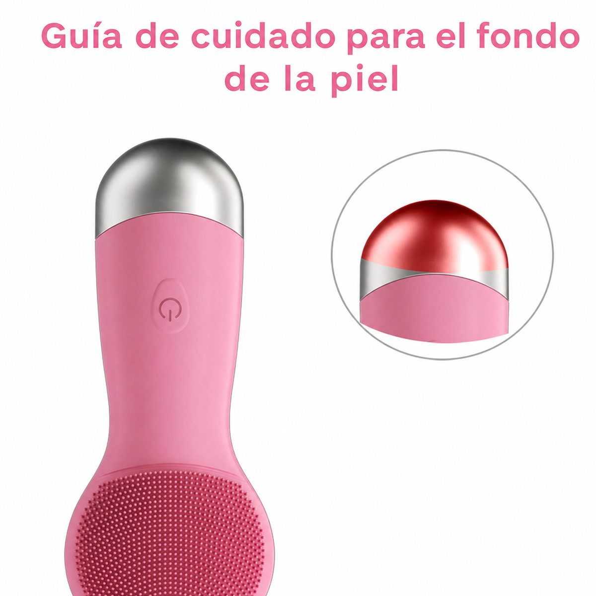 Cepillo Limpiador Facial Ultrasónico con Vibración y Calor - 6