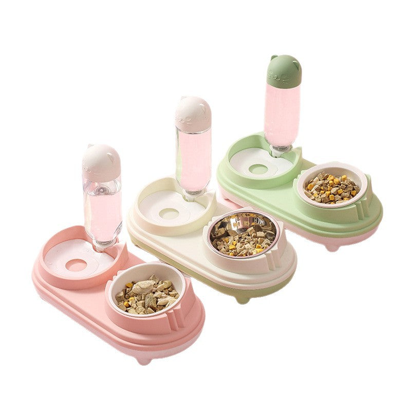 Comedero Doble con Dispensador de Agua para Mascotas - 6
