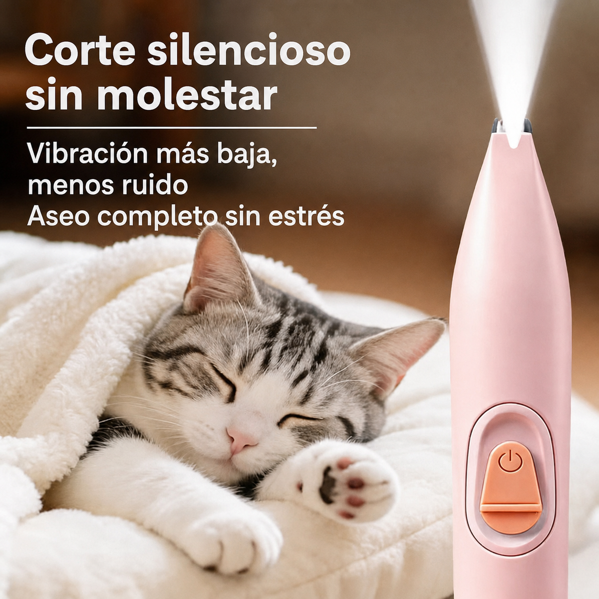 Rasuradora eléctrica silenciosa para patas de mascotas - 2