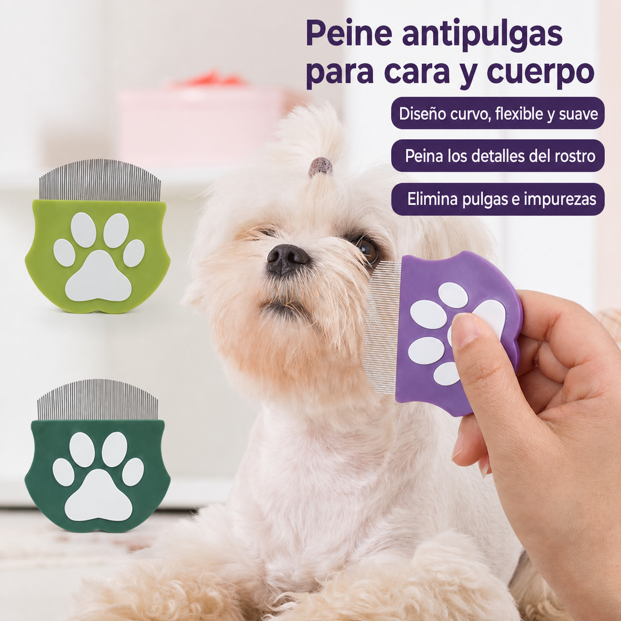 Peine para mascotas antipulgas - 1
