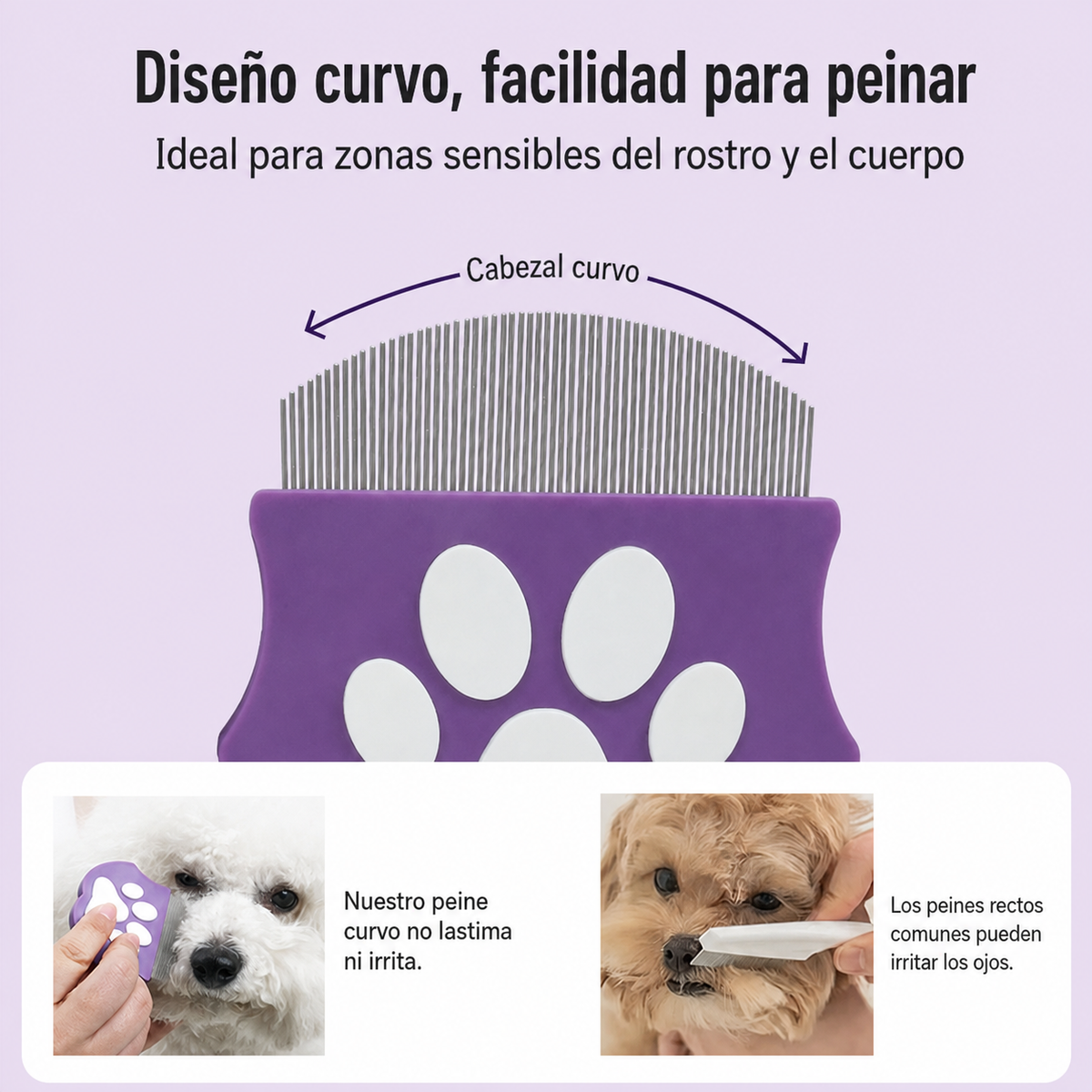 Peine para mascotas antipulgas - 2
