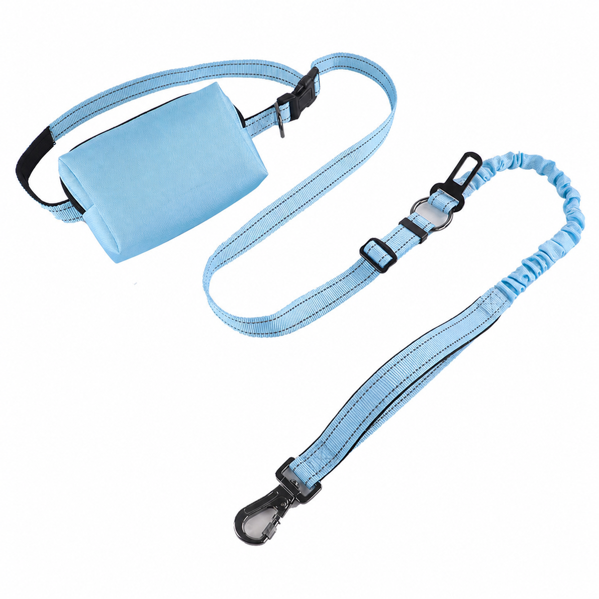 Correa para perro con bolsa de cintura reflectante - 9