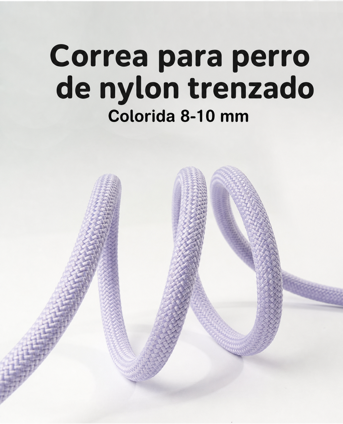 Correa para perro de nylon trenzado colorida 8-10 mm - 15