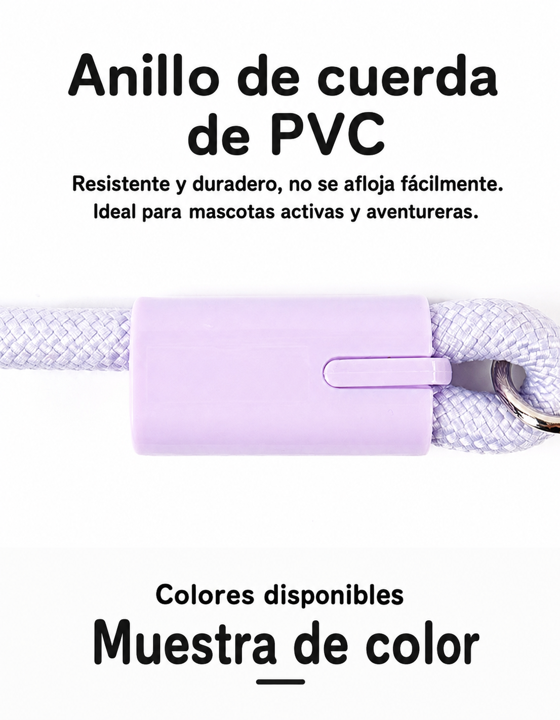 Correa para perro de nylon trenzado colorida 8-10 mm - 16