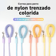 Correa para perro de nylon trenzado colorida 8-10 mm - 1
