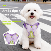 Arnés  con corbatín colorido para Perro - 1