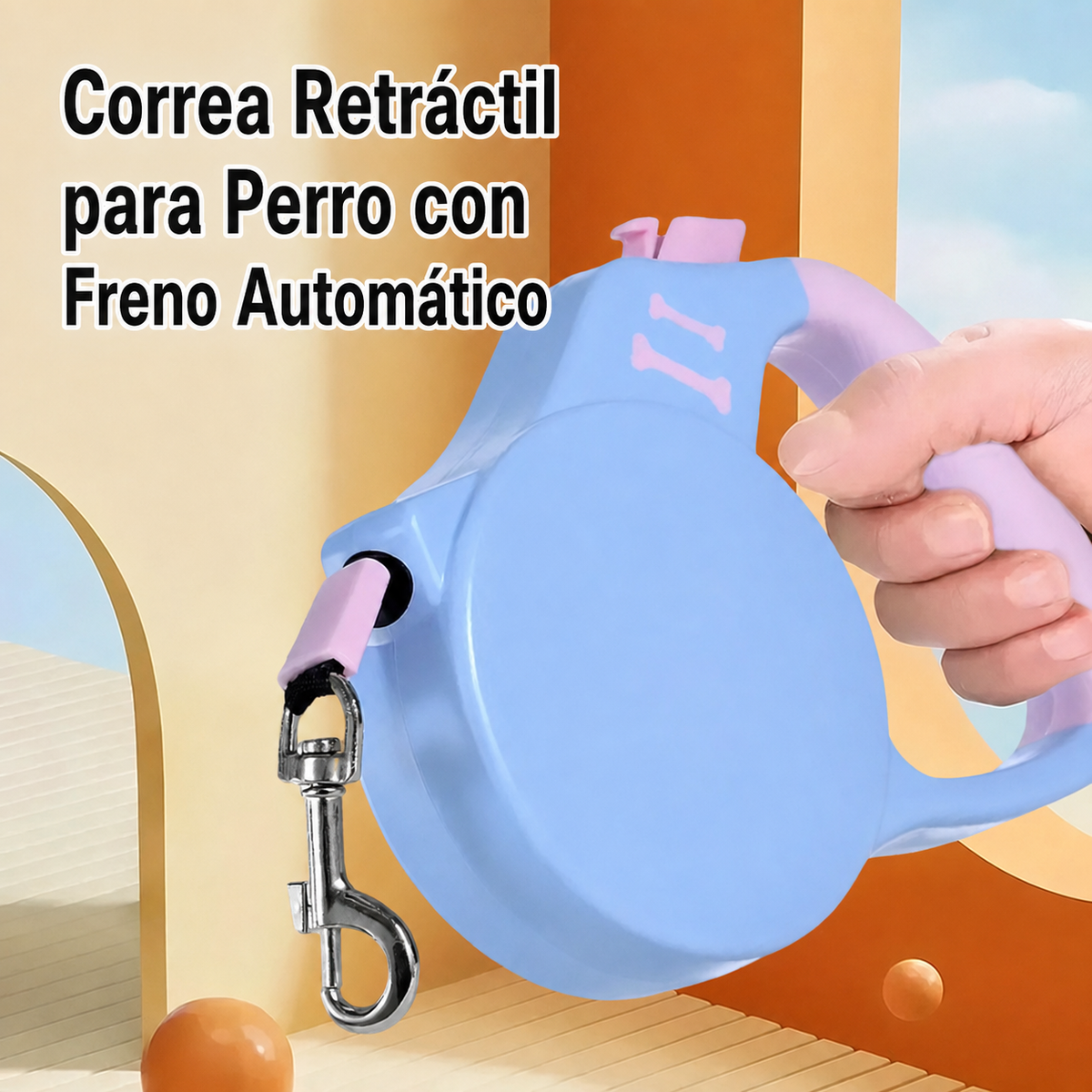 Correa Retráctil para Perro con Freno Automático - 3