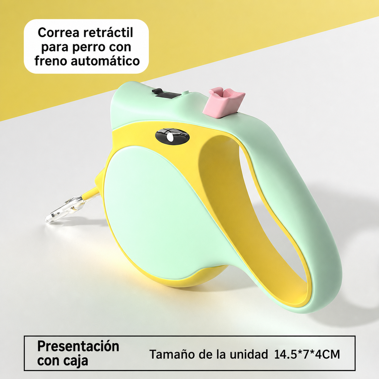 Correa Retráctil para Perro con Freno Automático
