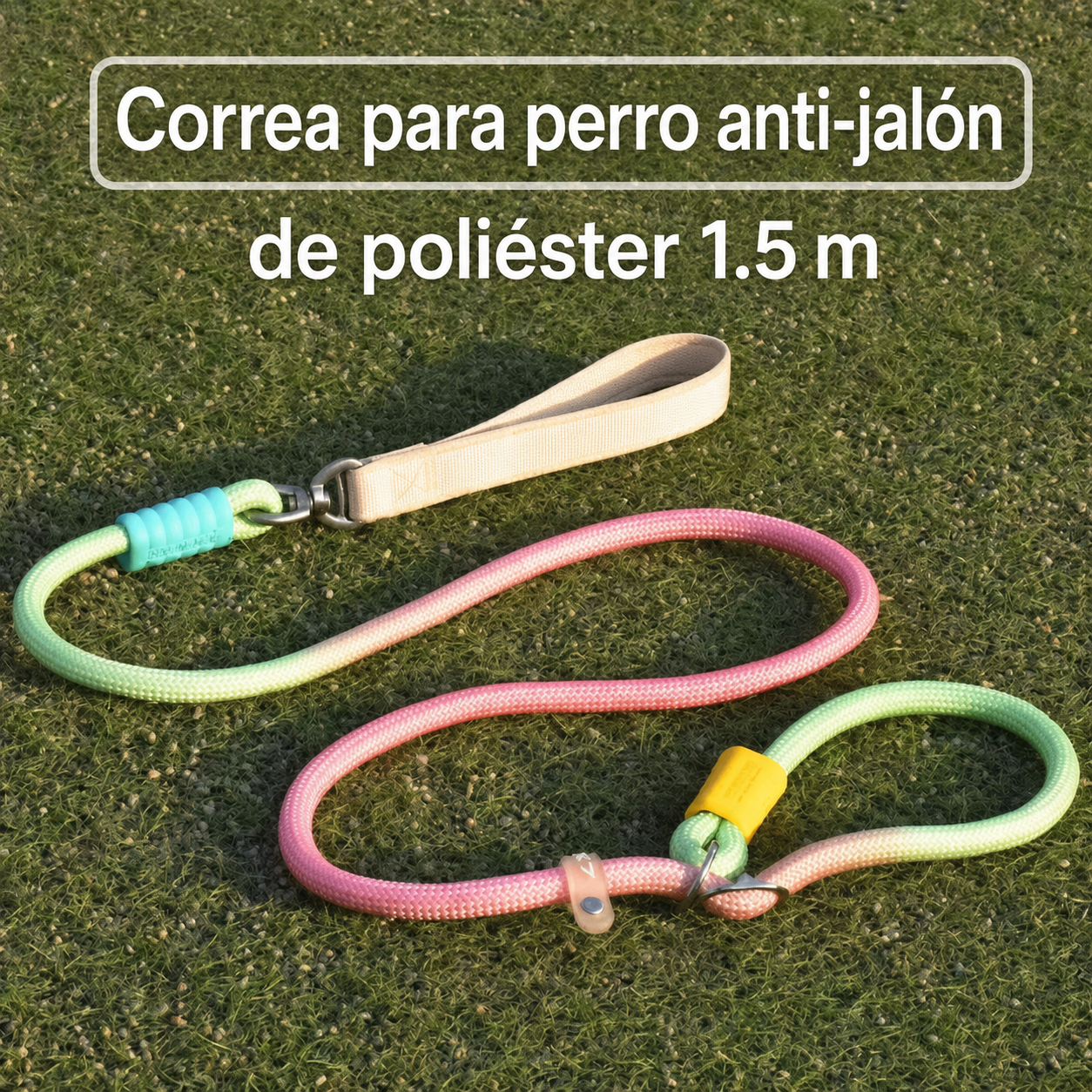 Correa para perro anti-jalón de poliéster 1.5 m - 1