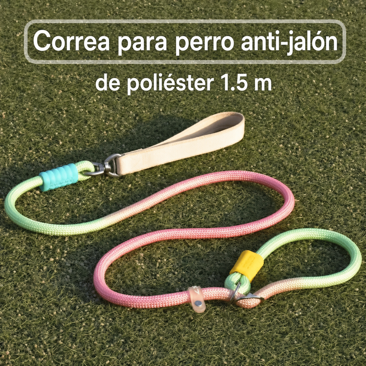 Correa para perro anti-jalón de poliéster 1.5 m - 11