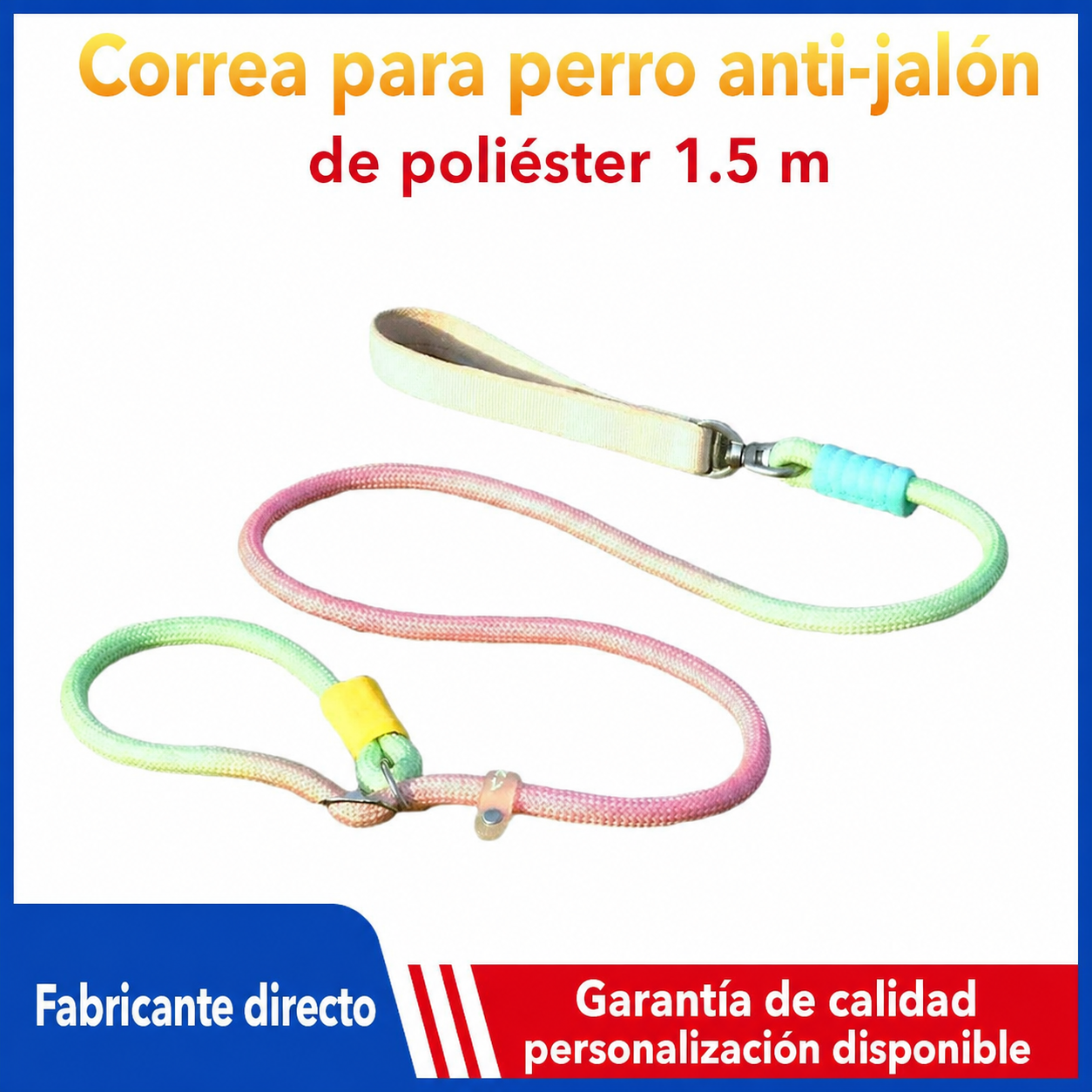Correa para perro anti-jalón de poliéster 1.5 m - 3
