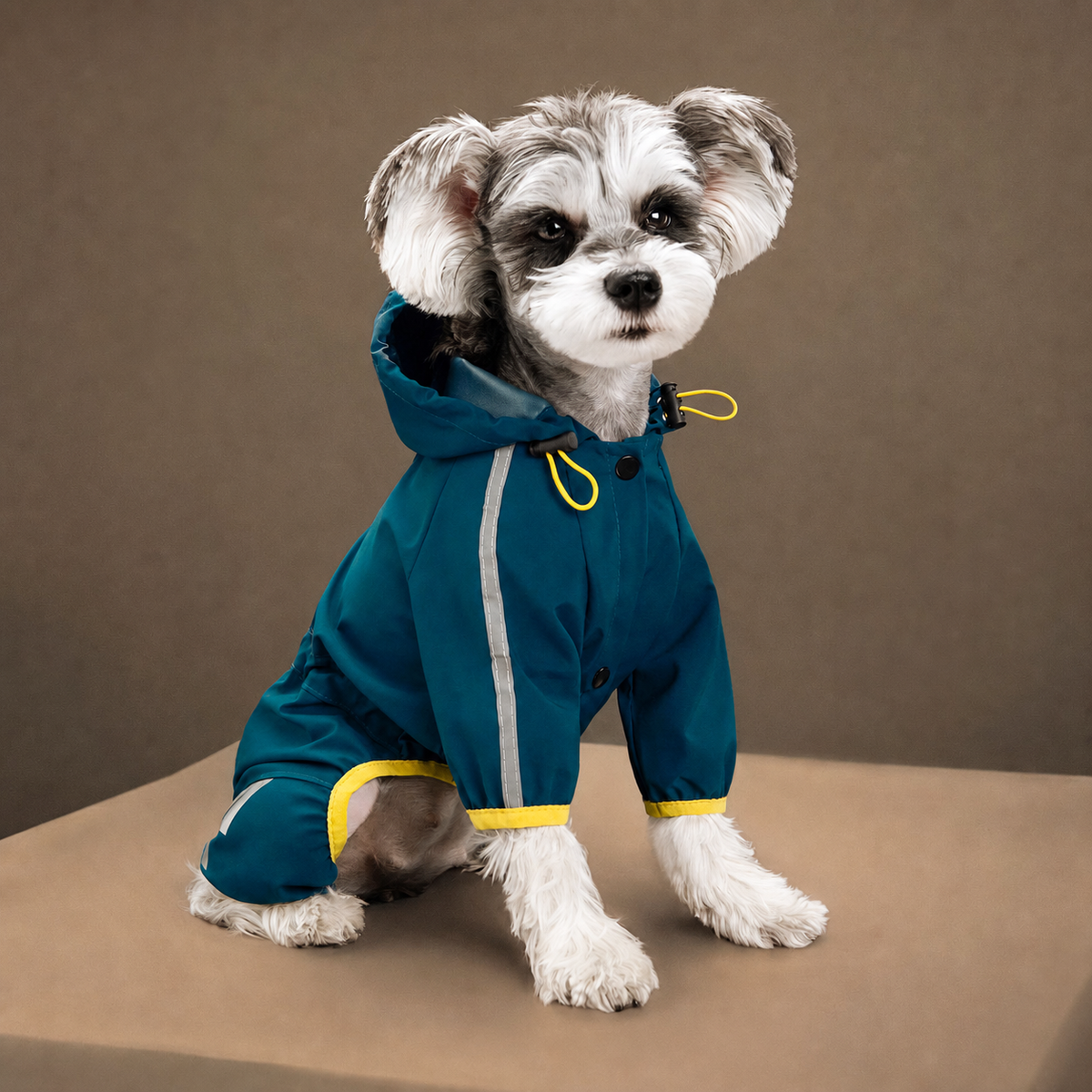 Impermeable para Perro con Capucha y Franjas Reflectantes - 3
