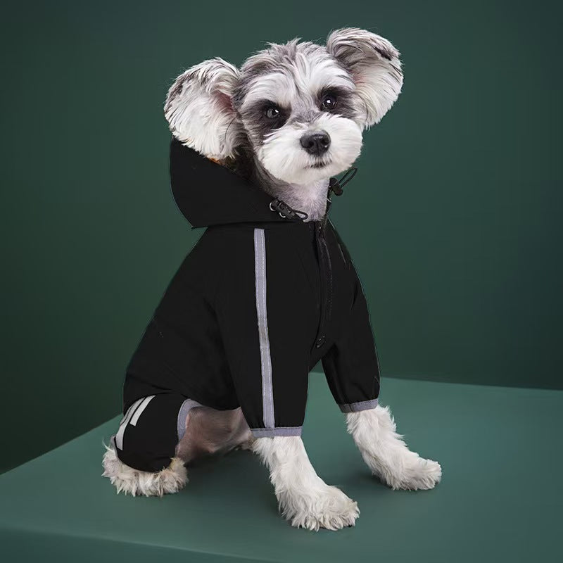 Impermeable para Perro con Capucha y Franjas Reflectantes - 6