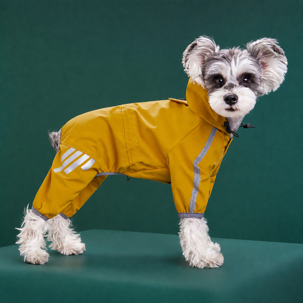 Impermeable para Perro con Capucha y Franjas Reflectantes - 9