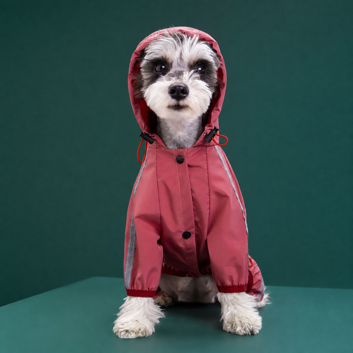 Impermeable para Perro con Capucha y Franjas Reflectantes - 10