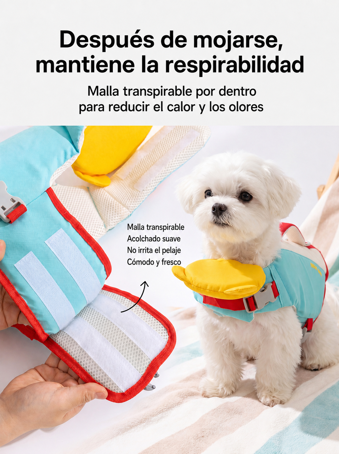 Chaleco Salvavidas para Perro con Alta Flotabilidad - 12