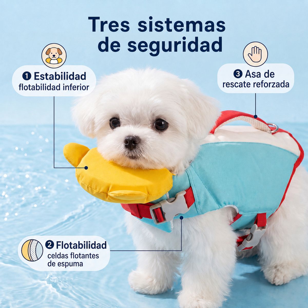 Chaleco Salvavidas para Perro con Alta Flotabilidad - 2