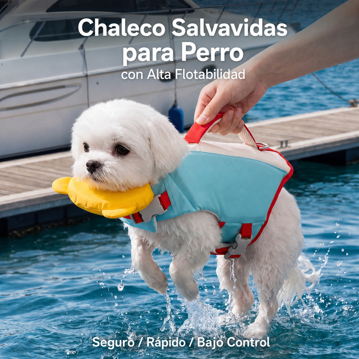 Chaleco Salvavidas para Perro con Alta Flotabilidad - 4