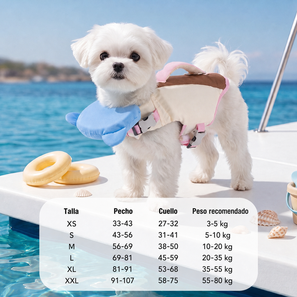 Chaleco Salvavidas para Perro con Alta Flotabilidad - 7