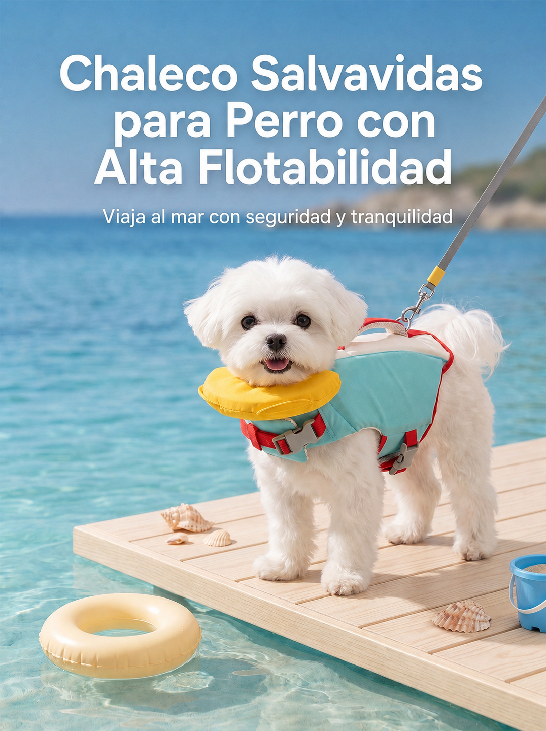 Chaleco Salvavidas para Perro con Alta Flotabilidad - 8