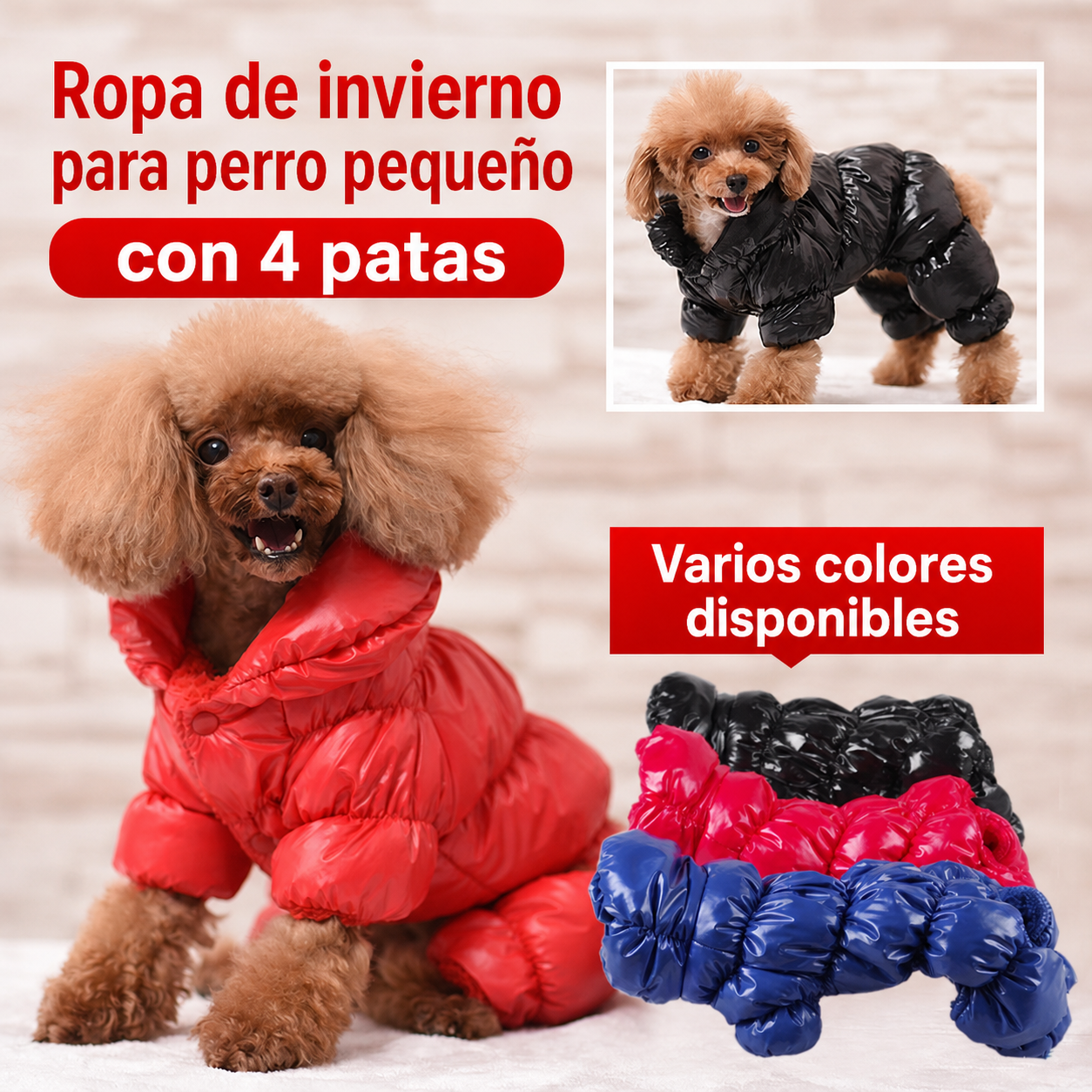 Chamarra de invierno para perro pequeño - 2