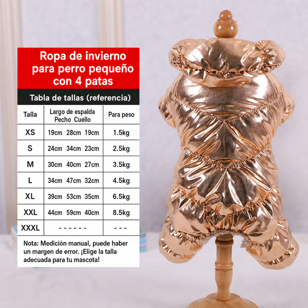 Chamarra de invierno para perro pequeño - 8