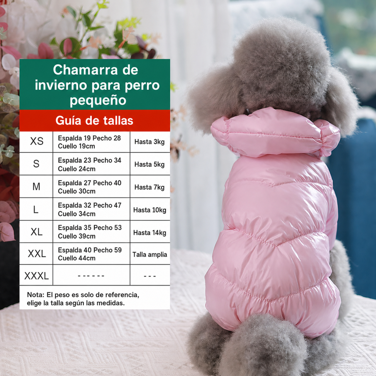 Chamarra de invierno para perro pequeño