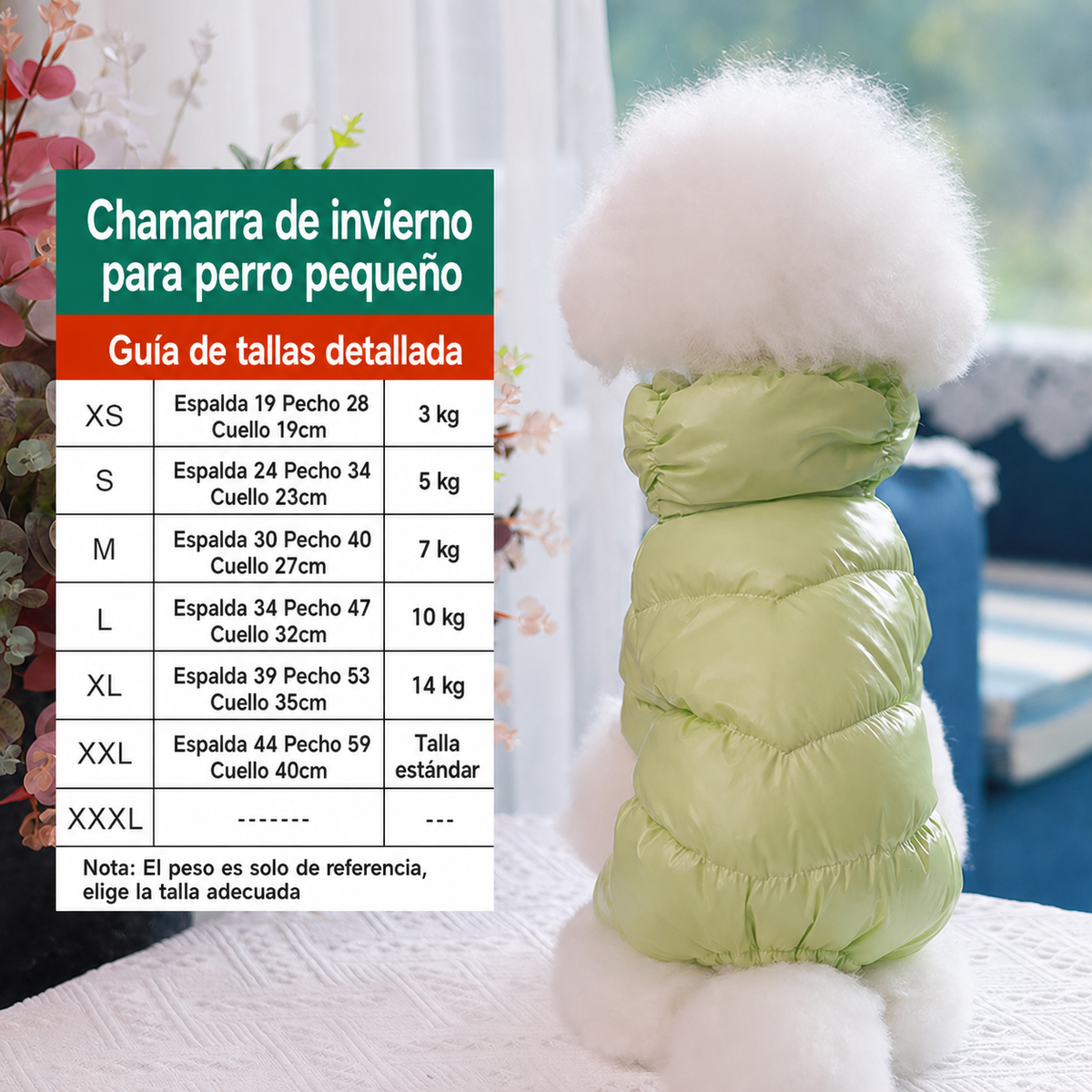 Chamarra de invierno para perro pequeño