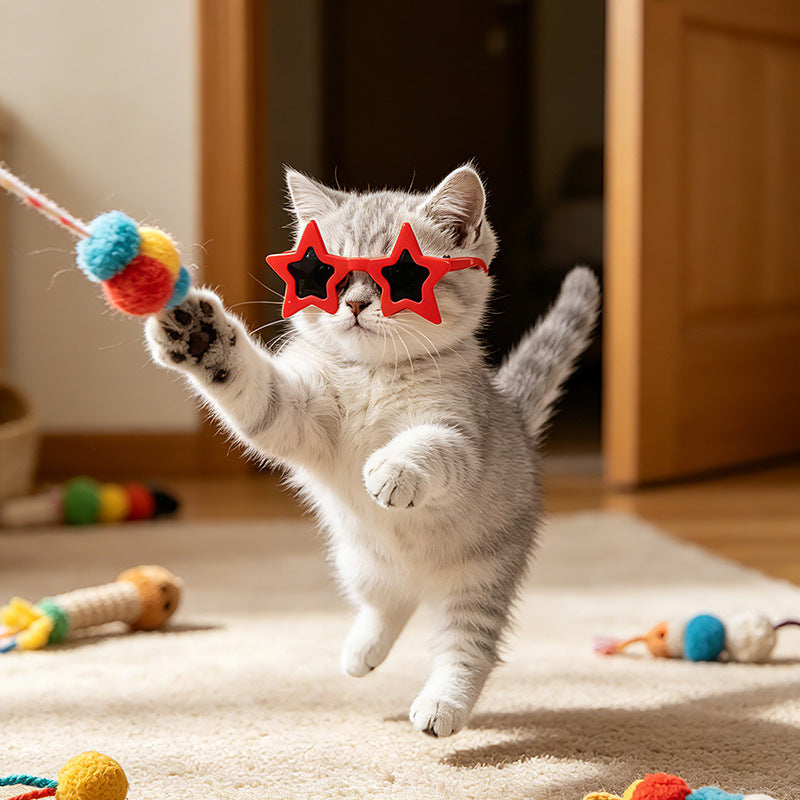 Lentes de sol para perro  y gato forma de estrella UV400 - 2
