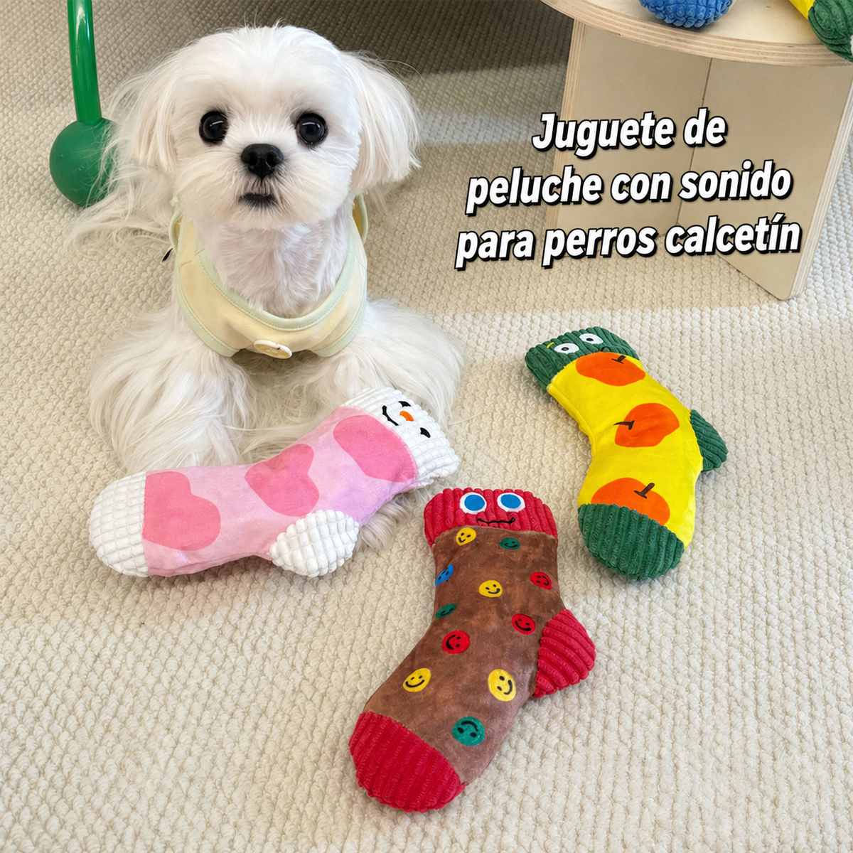 Juguete de peluche con sonido para perros calcetín - 3