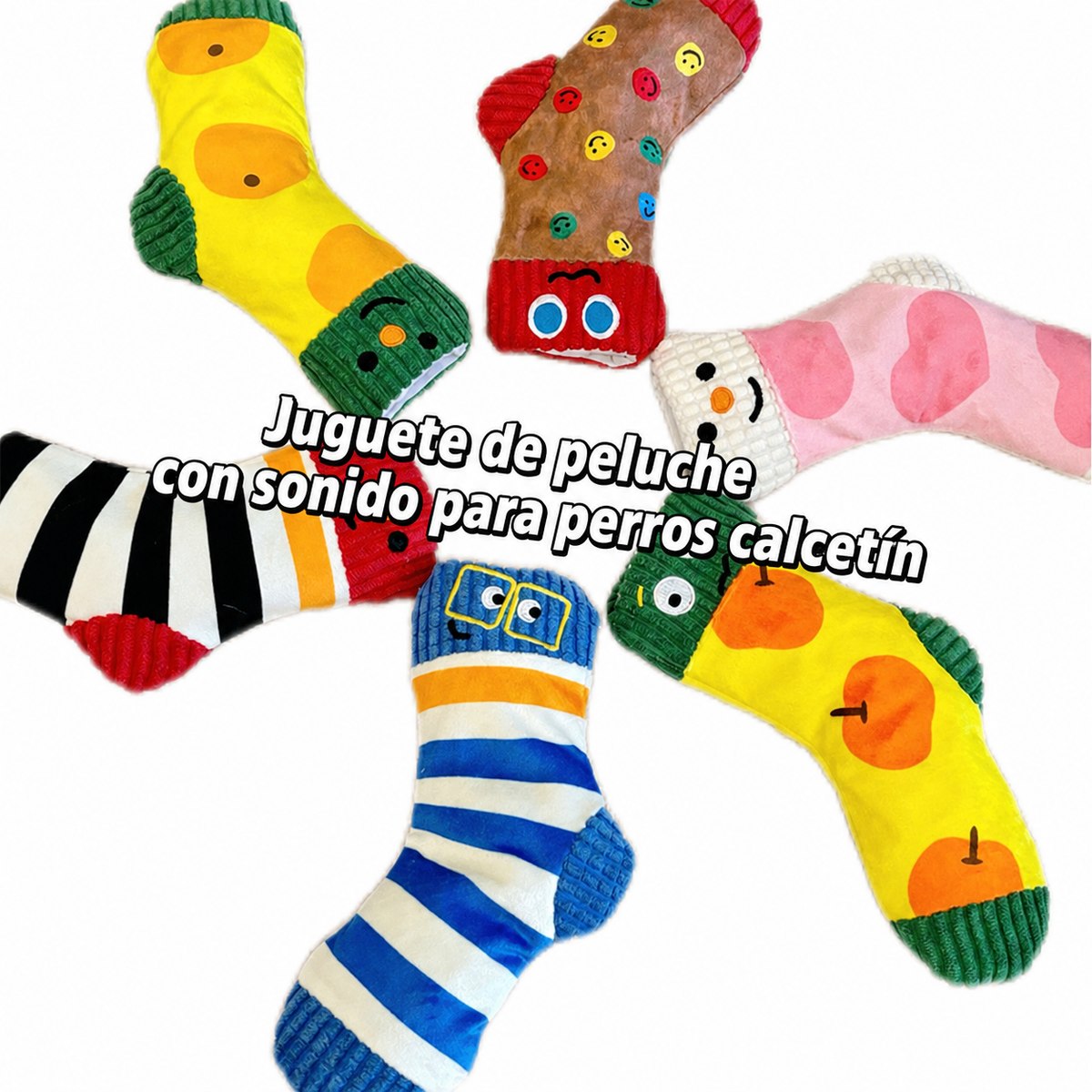 Juguete de peluche con sonido para perros calcetín - 4