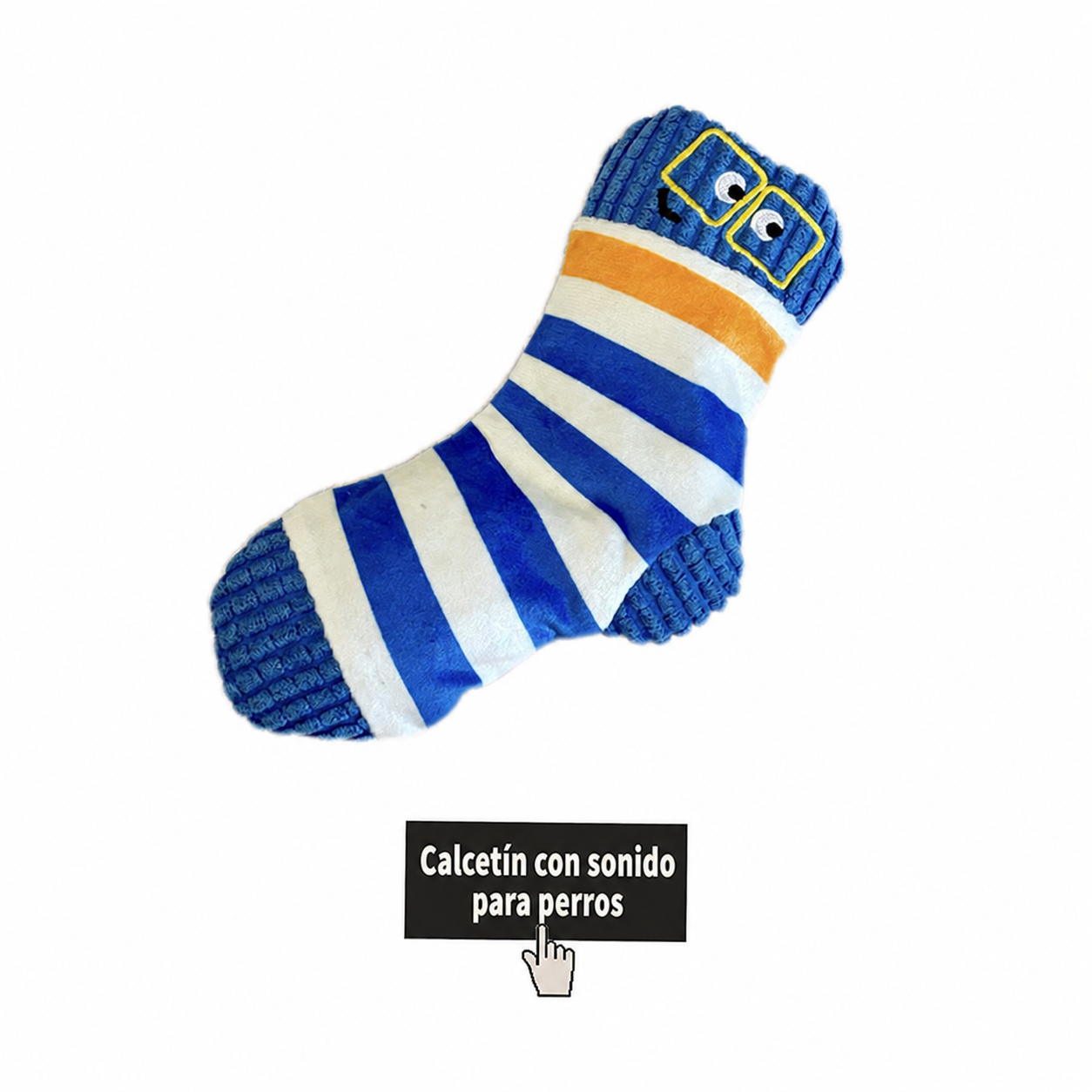 Juguete de peluche con sonido para perros calcetín