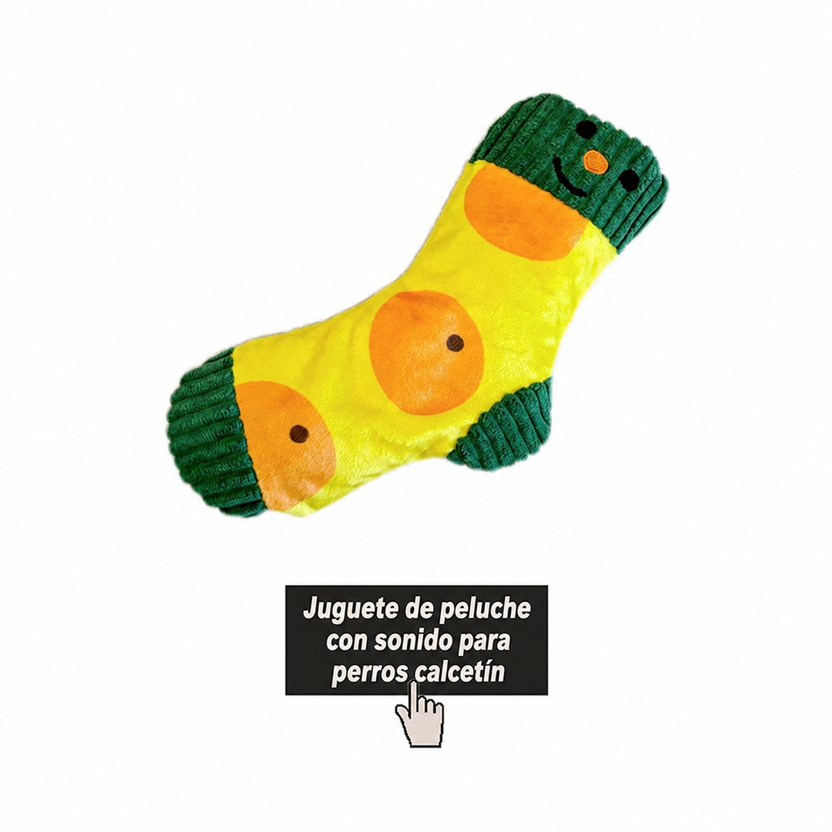 Juguete de peluche con sonido para perros calcetín