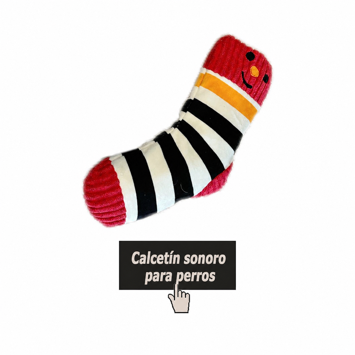 Juguete de peluche con sonido para perros calcetín