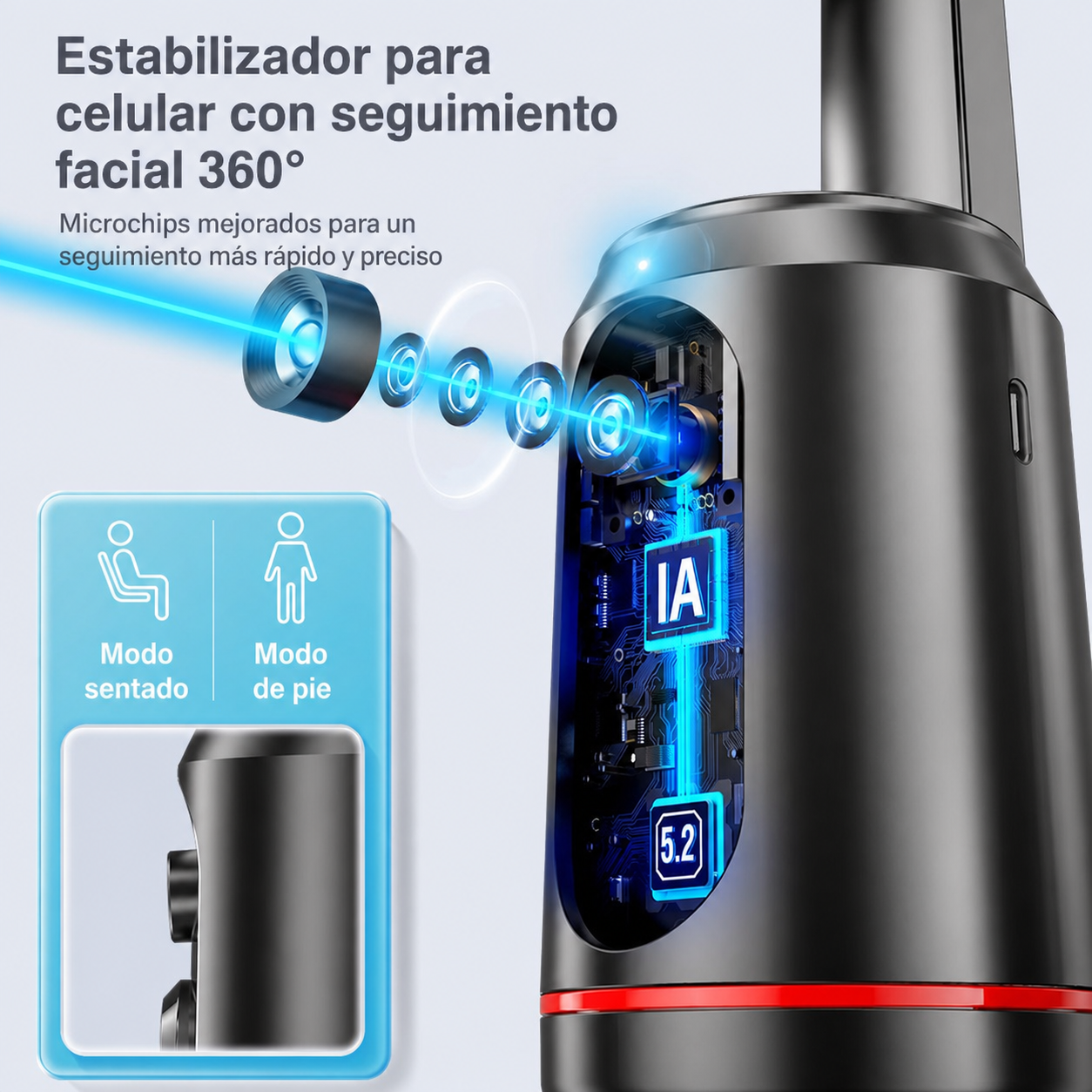 Gimbal para Celular con Seguimiento Facial 360° - 2
