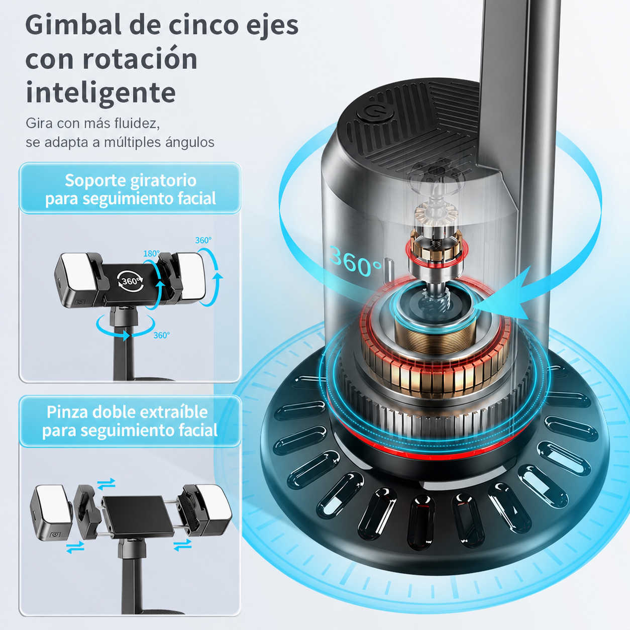 Gimbal para Celular con Seguimiento Facial 360° - 3