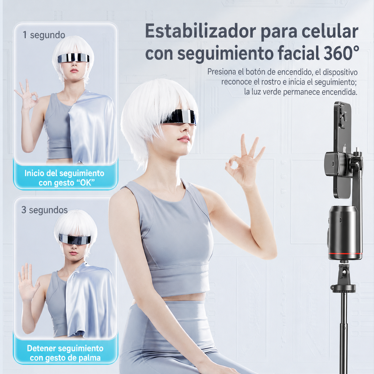 Gimbal para Celular con Seguimiento Facial 360° - 4