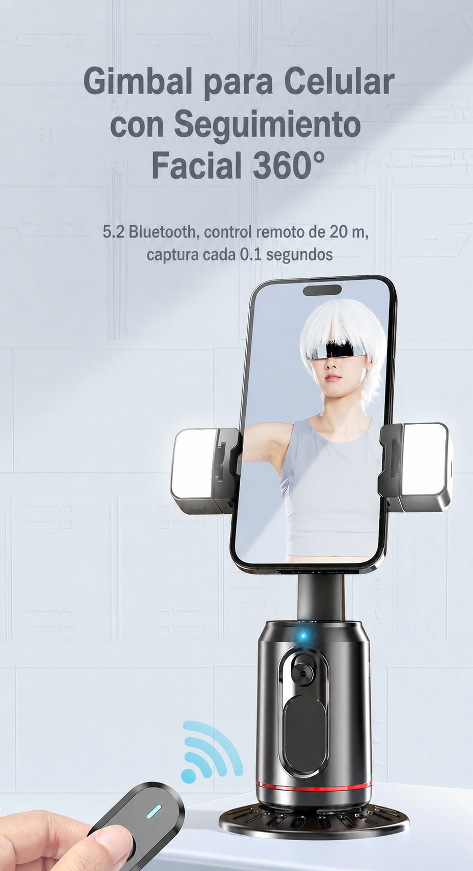 Gimbal para Celular con Seguimiento Facial 360° - 10