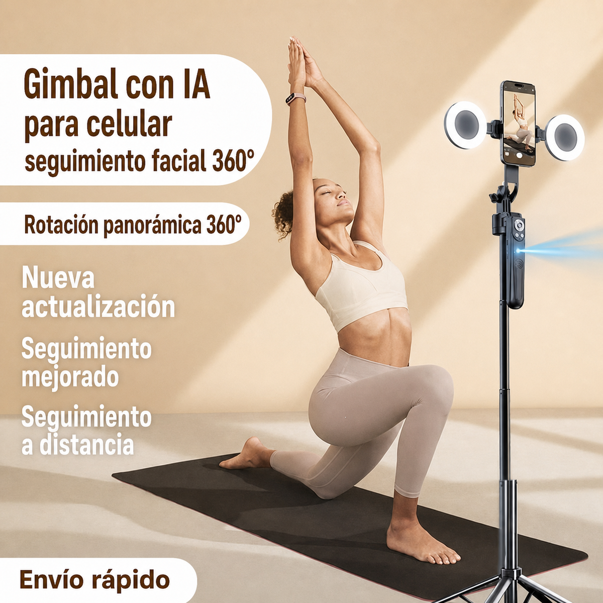 Gimbal para celular seguimiento facial 360° - 10