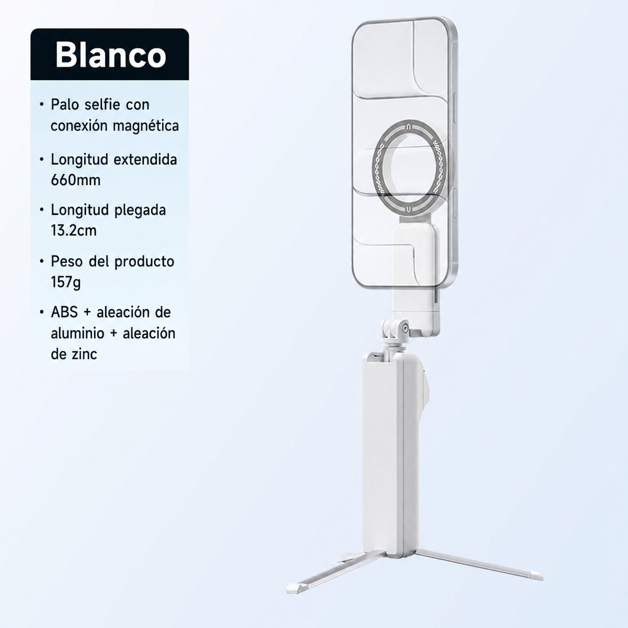 Selfie Stick Magnético con Trípode