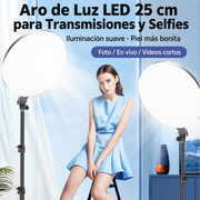 Aro de Luz LED 25 cm para streaming y selfies - 1