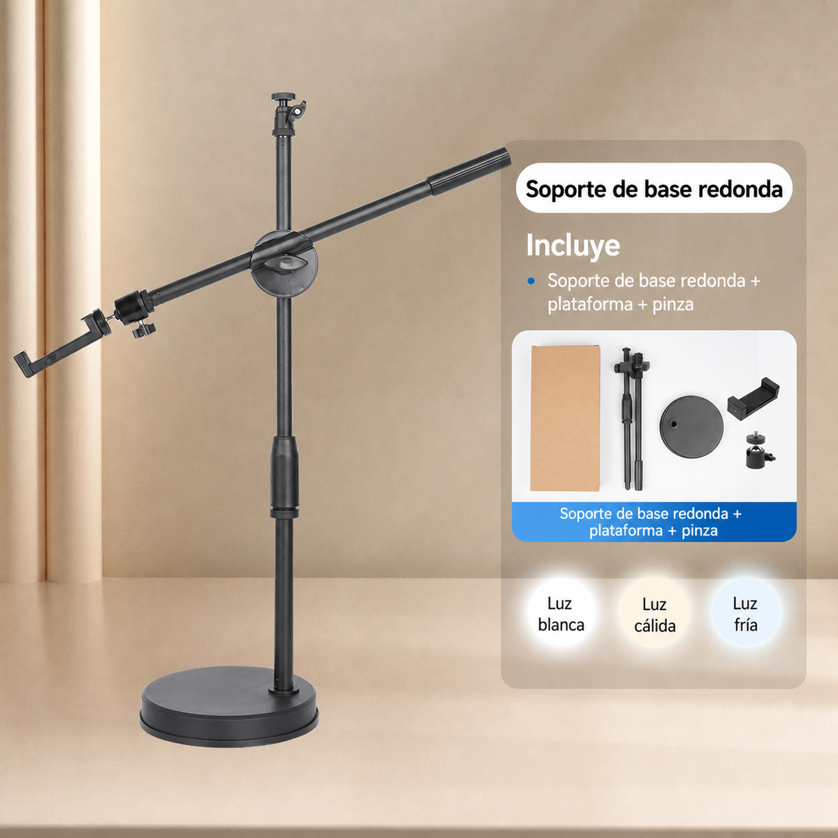 Aro de Luz LED 25 cm para streaming y selfies - 9