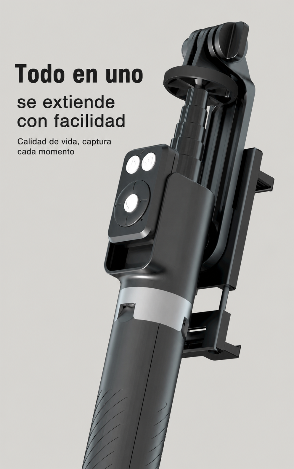 Selfie Stick Trípode Bluetooth con Control Remoto y Luz - 11