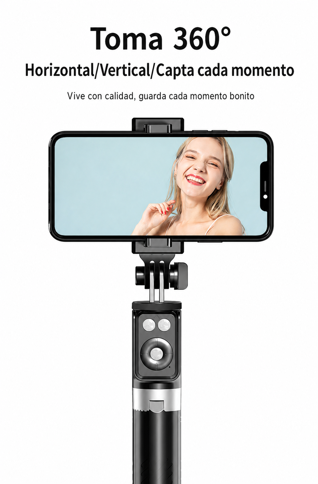 Selfie Stick Trípode Bluetooth con Control Remoto y Luz - 12