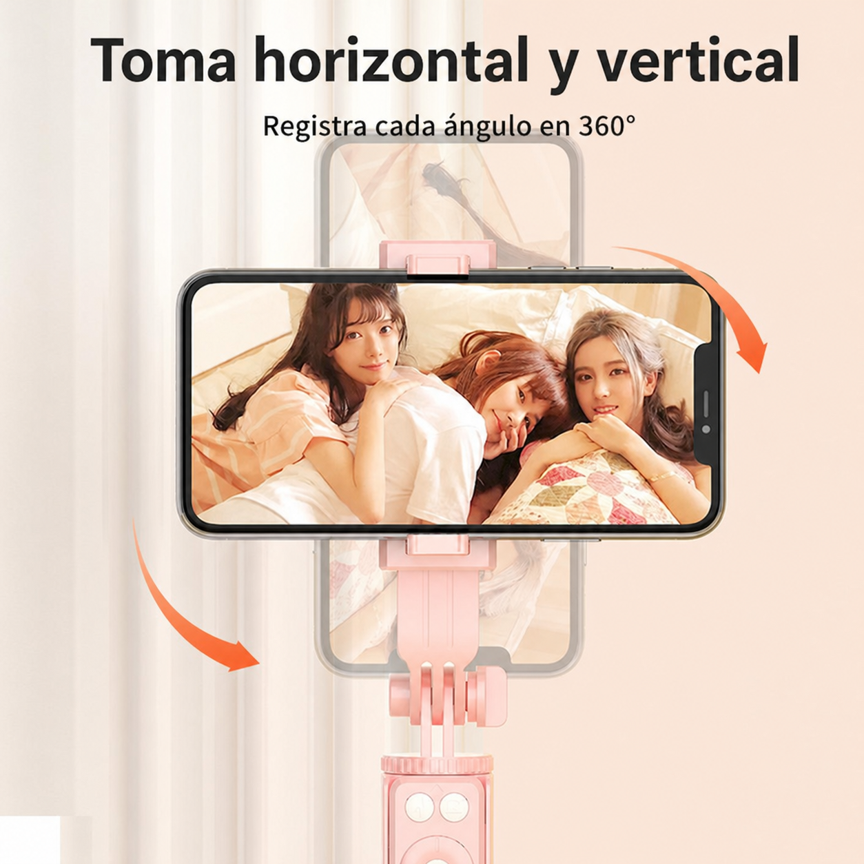 Selfie Stick Trípode Bluetooth con Control Remoto y Luz - 3