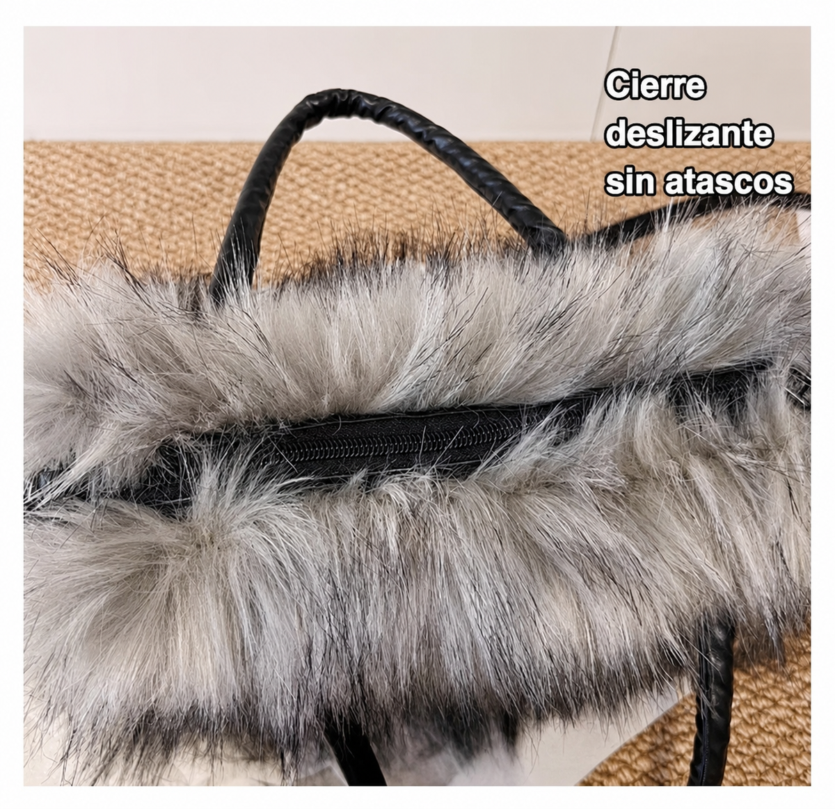 Bolsa Tote de Peluche Mujer Grande Colores Vivos - 12