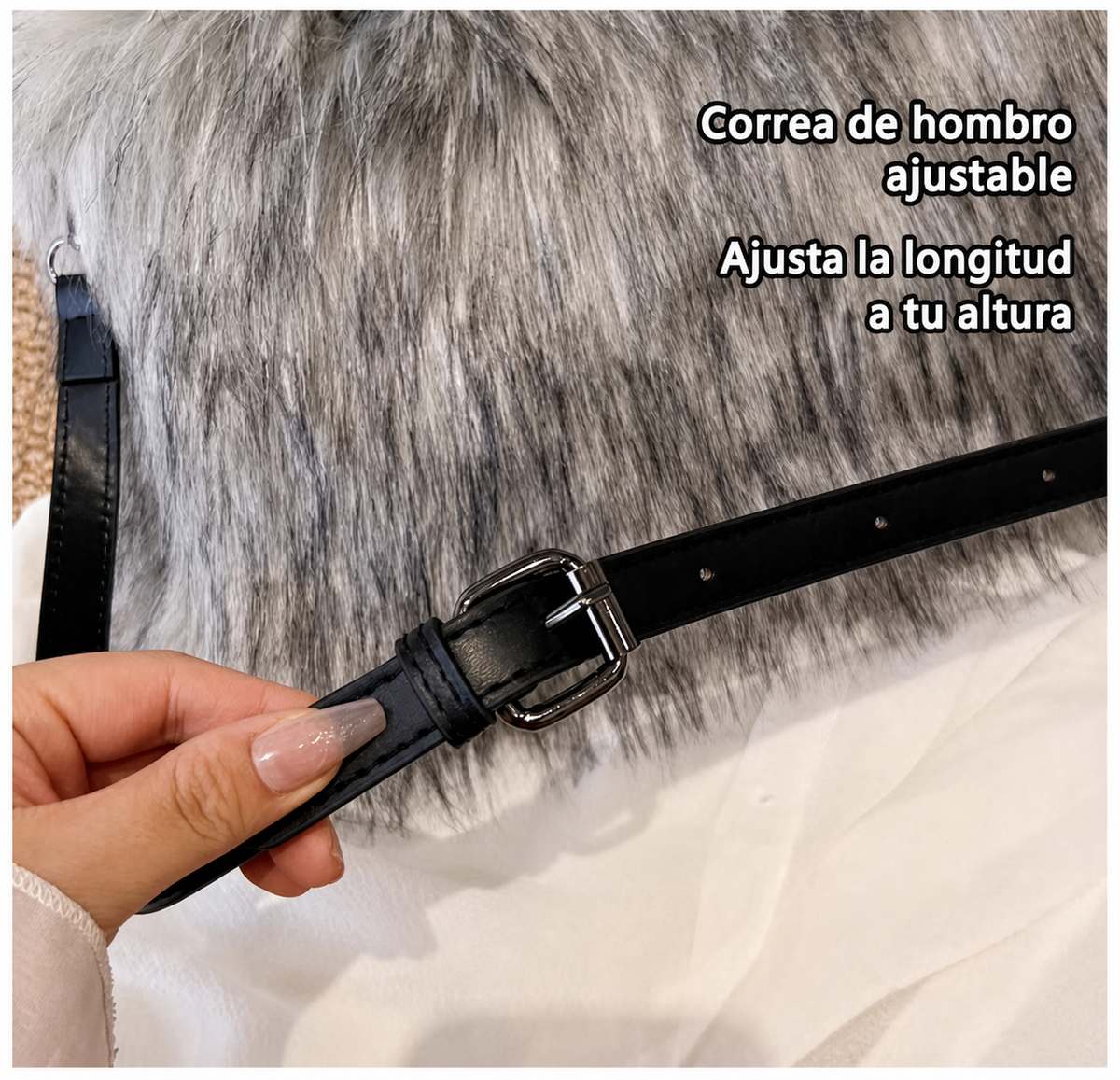 Bolsa Tote de Peluche Mujer Grande Colores Vivos - 15