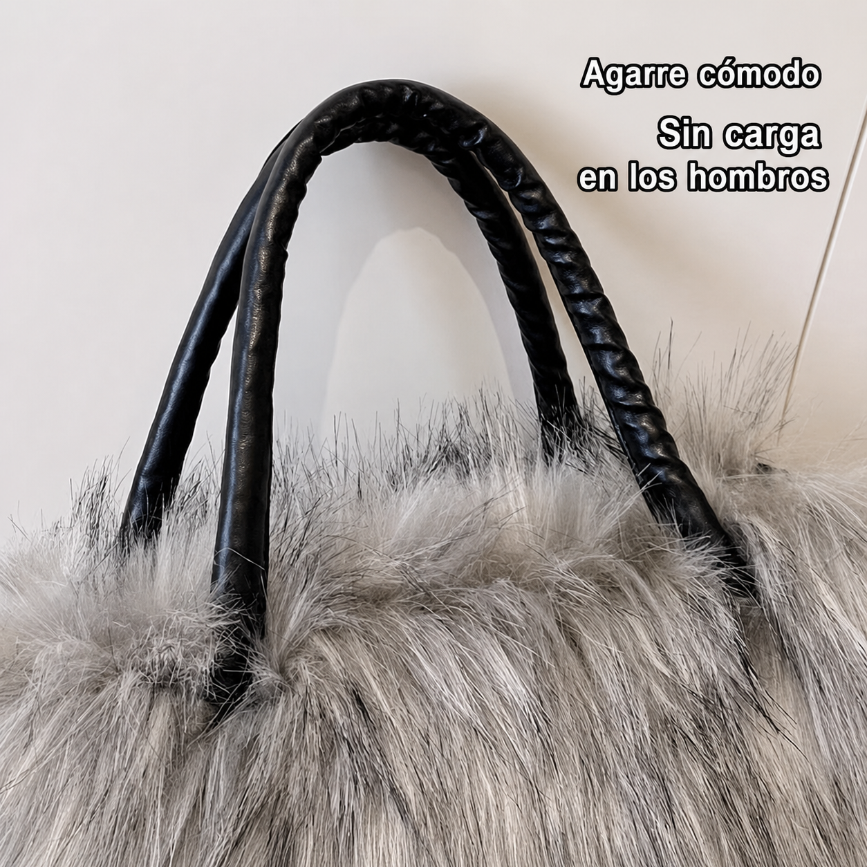 Bolsa Tote de Peluche Mujer Grande Colores Vivos - 10