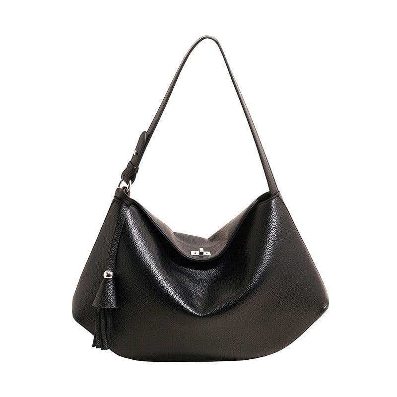 Bolsa de Hombro Estilo Dumplin para Mujer – Café, Negra o Blanca - 5
